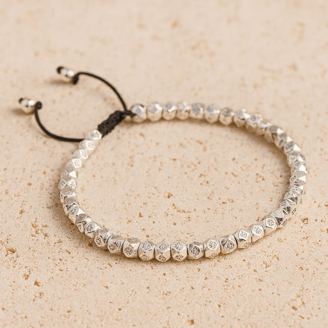 “Tibetan Harmony” Bracelet with Faceted Beads