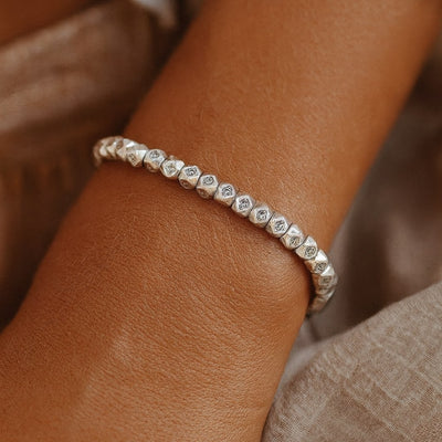 “Tibetan Harmony” Bracelet with Faceted Beads