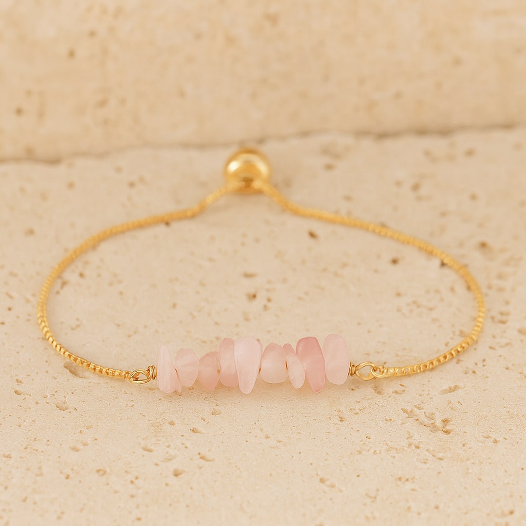 Thin Bracelet with Natural Irregular Stones