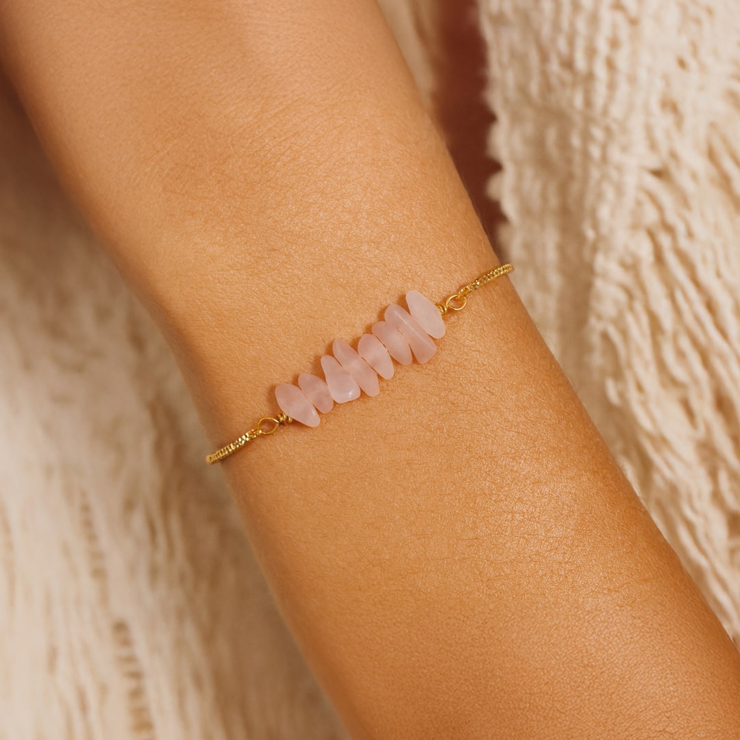 Thin Bracelet with Natural Irregular Stones