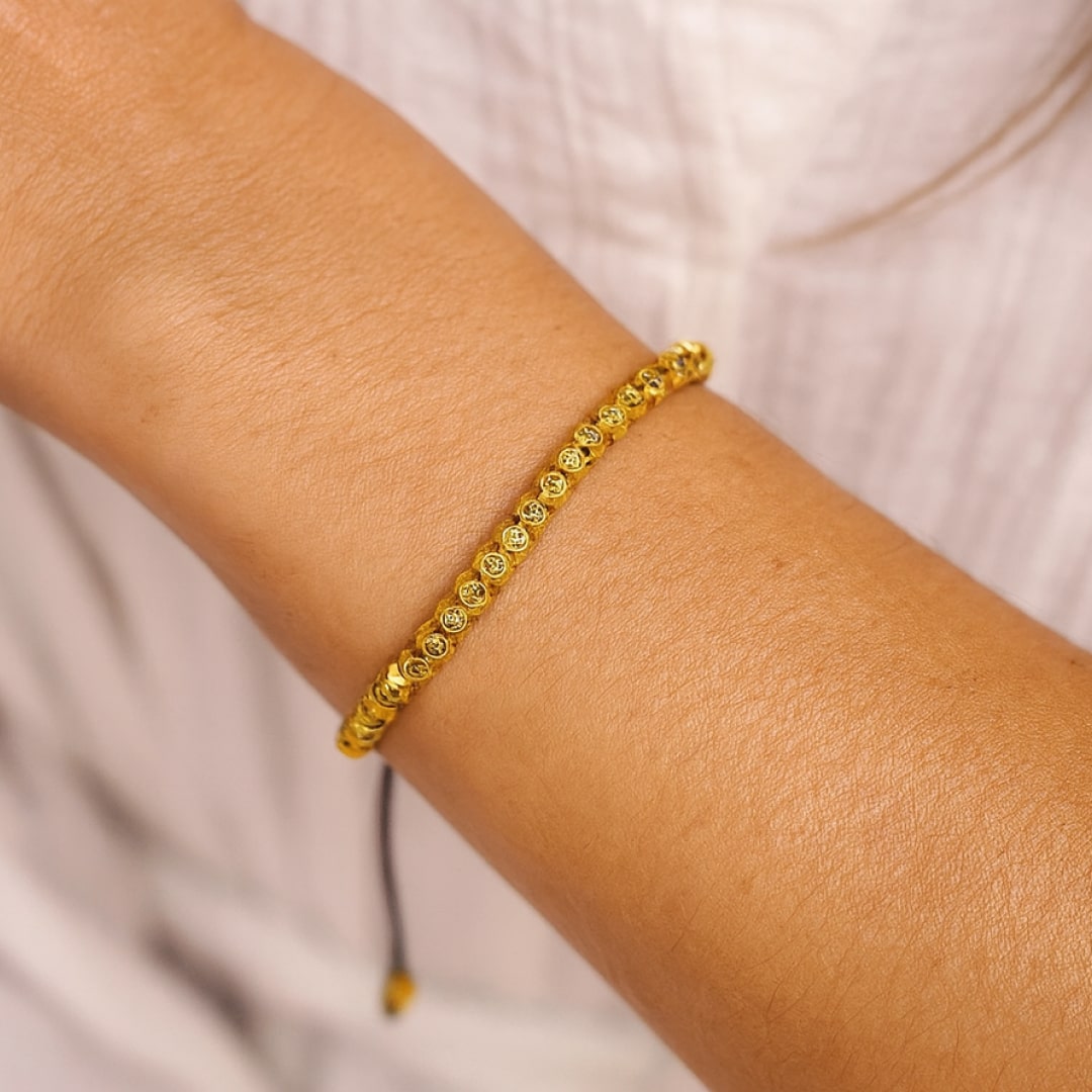 “Tibetan Harmony” Bracelet with Faceted Beads