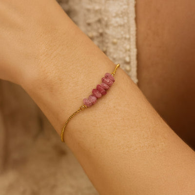 Thin Bracelet with Natural Irregular Stones