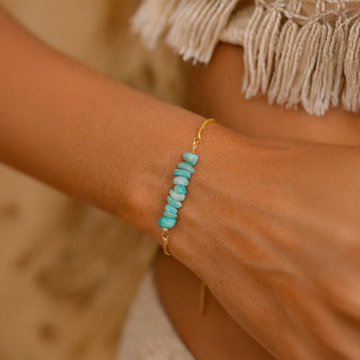 Thin Bracelet with Natural Irregular Stones