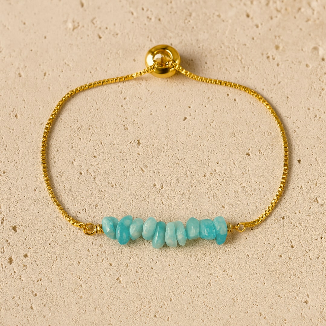 Thin Bracelet with Natural Irregular Stones