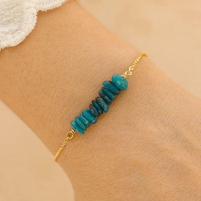 Thin Bracelet with Natural Irregular Stones