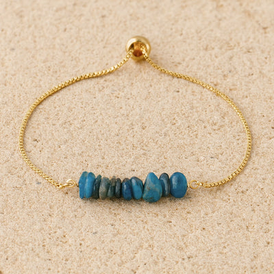 Thin Bracelet with Natural Irregular Stones