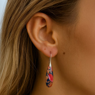 "Ethnic Tear" Jasper Earrings