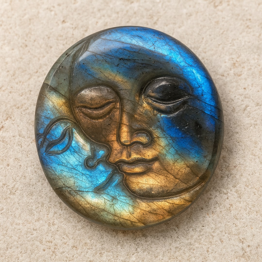 “Unified Sun & Moon” Amulet in Labradorite