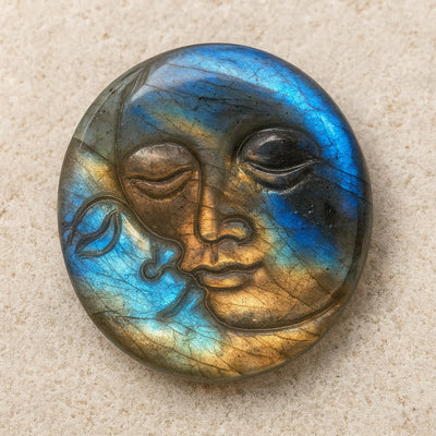 “Unified Sun & Moon” Amulet in Labradorite
