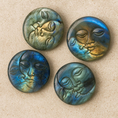 “Unified Sun & Moon” Amulet in Labradorite
