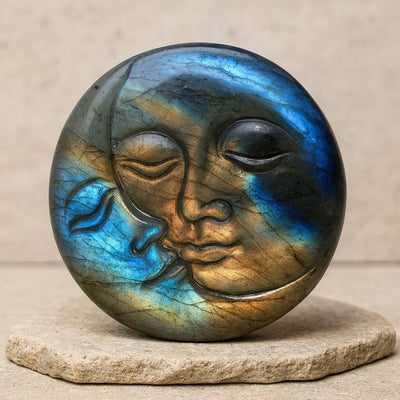 “Unified Sun & Moon” Amulet in Labradorite