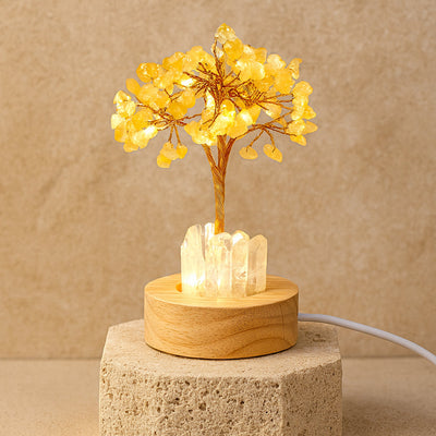 "Joy & Abundance" Luminous Tree  in Citrine
