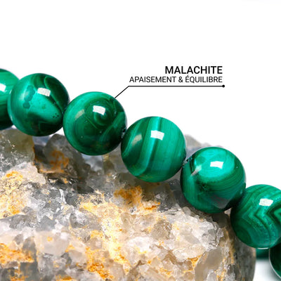 “Purification” Bracelet in Genuine Malachite