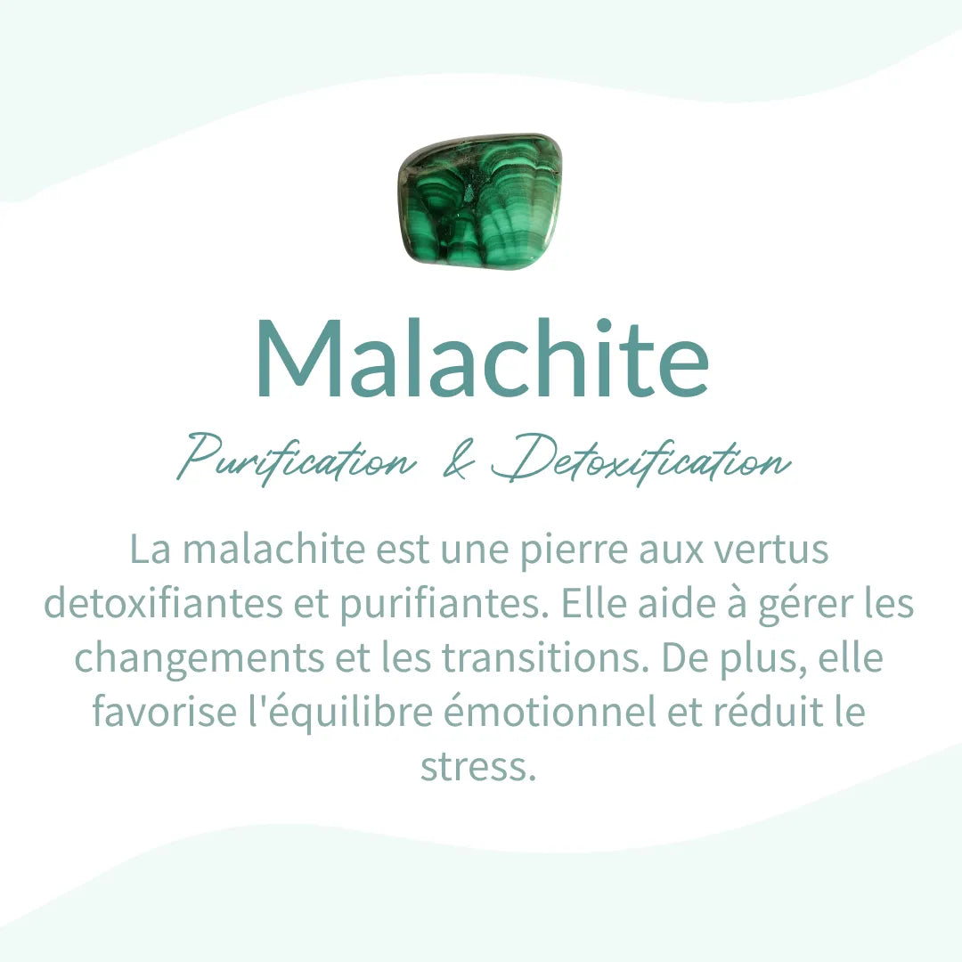 “Purification” Bracelet in Genuine Malachite