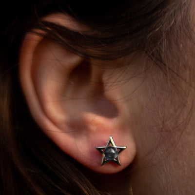 "Luna Star" Labradorite & Silver Earrings