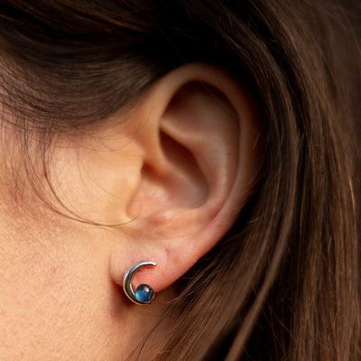 "Luna Star" Labradorite & Silver Earrings