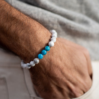 “Slimming” Bracelet in Apatite & Howlite