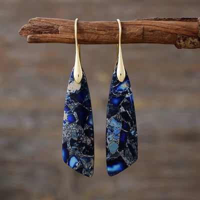 Blue Jasper Dangle Earrings