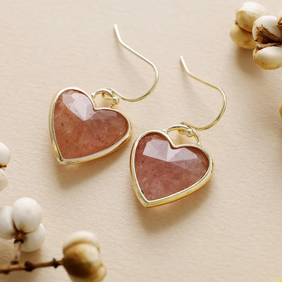“Light of My Heart” Natural Stone Earrings