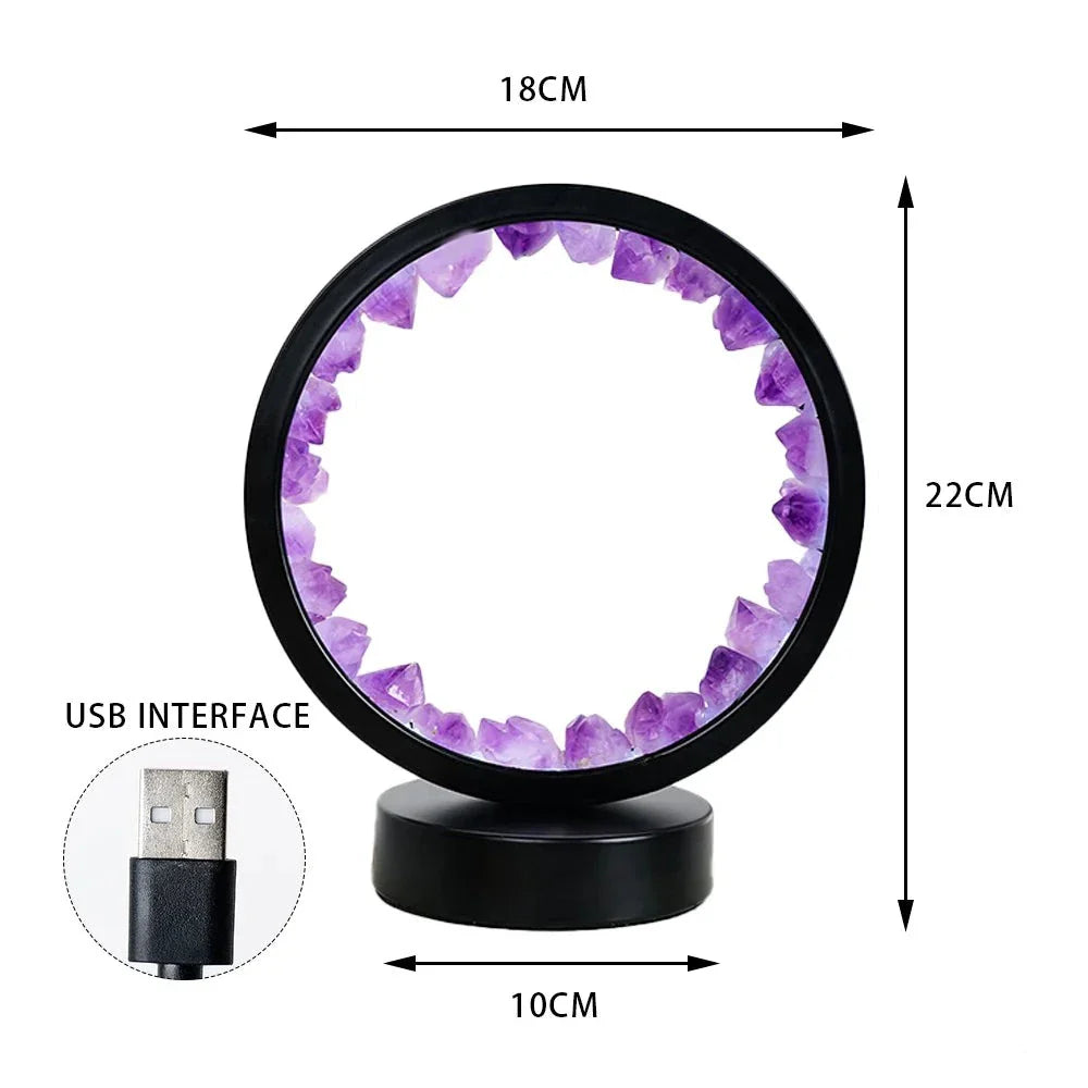 “Circle of Light” Lamp in Amethyst