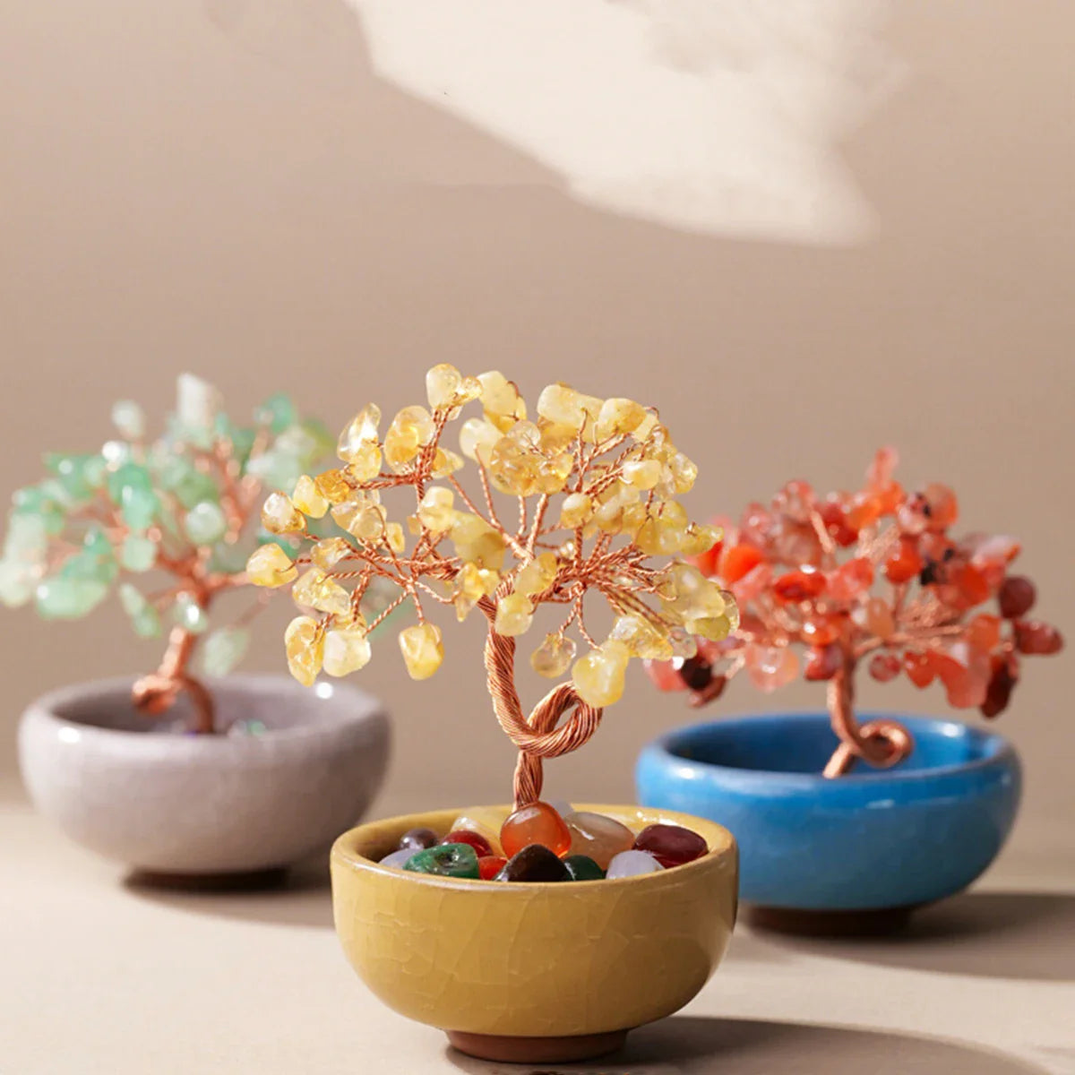 "Sacred Energies"  Feng Shui Tree in Natural Stones