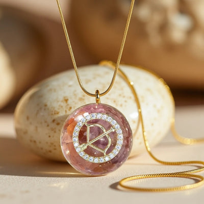 “Zodiac Sign” Orgonite Pendant in Natural Stone