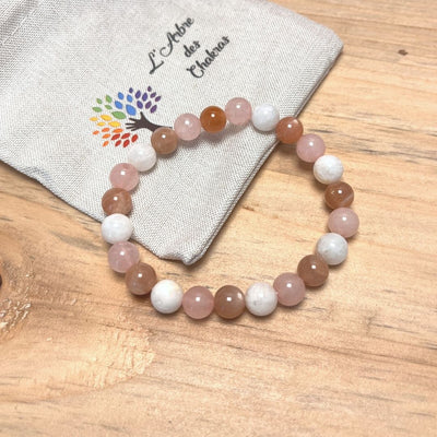 “Venus” Bracelet in Sunstone, Rose Quartz & Moonstone