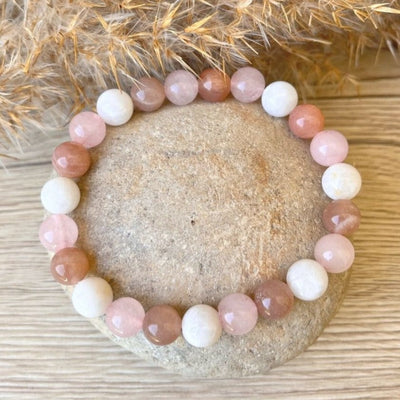 “Venus” Bracelet in Sunstone, Rose Quartz & Moonstone