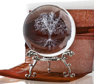 Crystal Ball Tree of Life with Stand