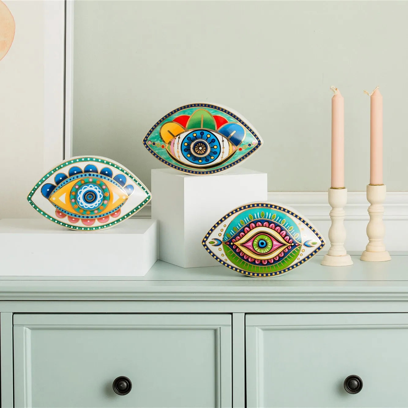 Spiritual Guardian “Evil Eye” Ceramic Decoration