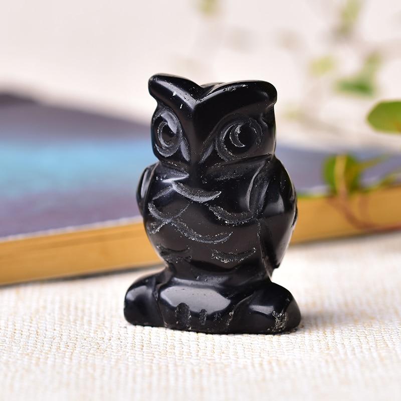 Natural Stone Owl Totem