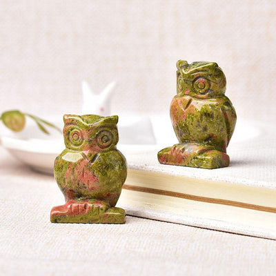 Natural Stone Owl Totem