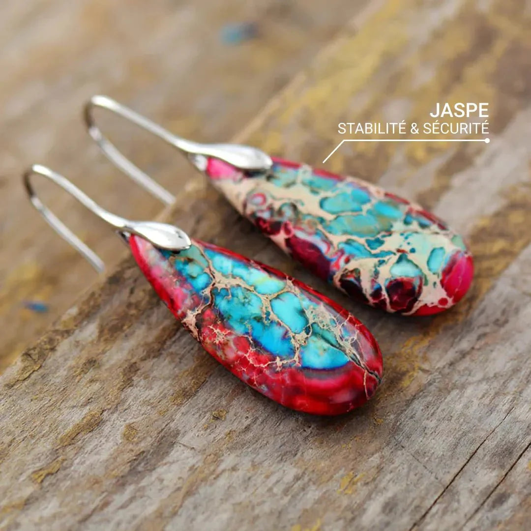 Jasper Teardrop Earrings