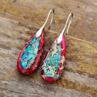 Jasper Teardrop Earrings
