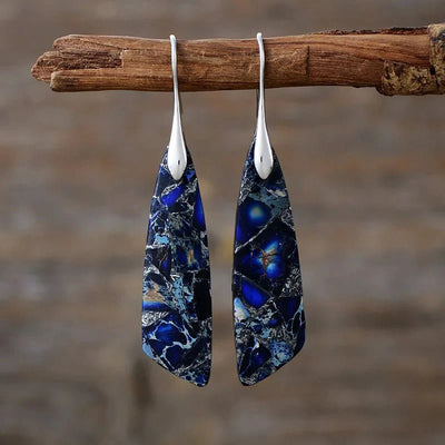 Blue Jasper Dangle Earrings