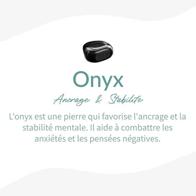 “Grounding & Security” Wrap Bracelet in Onyx