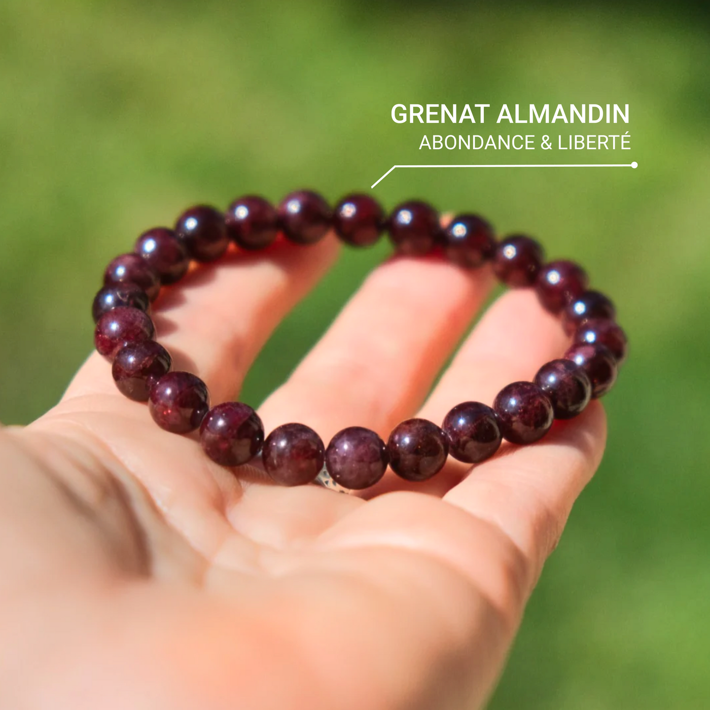 “Life Force” Bracelet in Almandine Garnet
