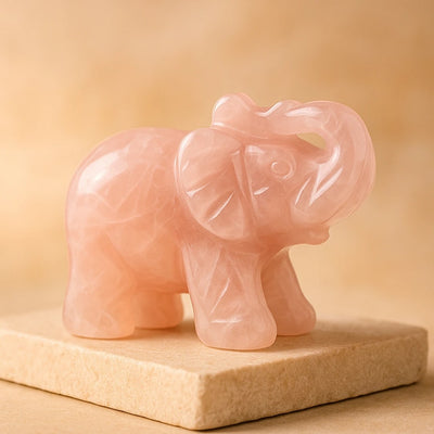“Guardian of Wisdom” Elephant in Tiger’s Eye Obsidian