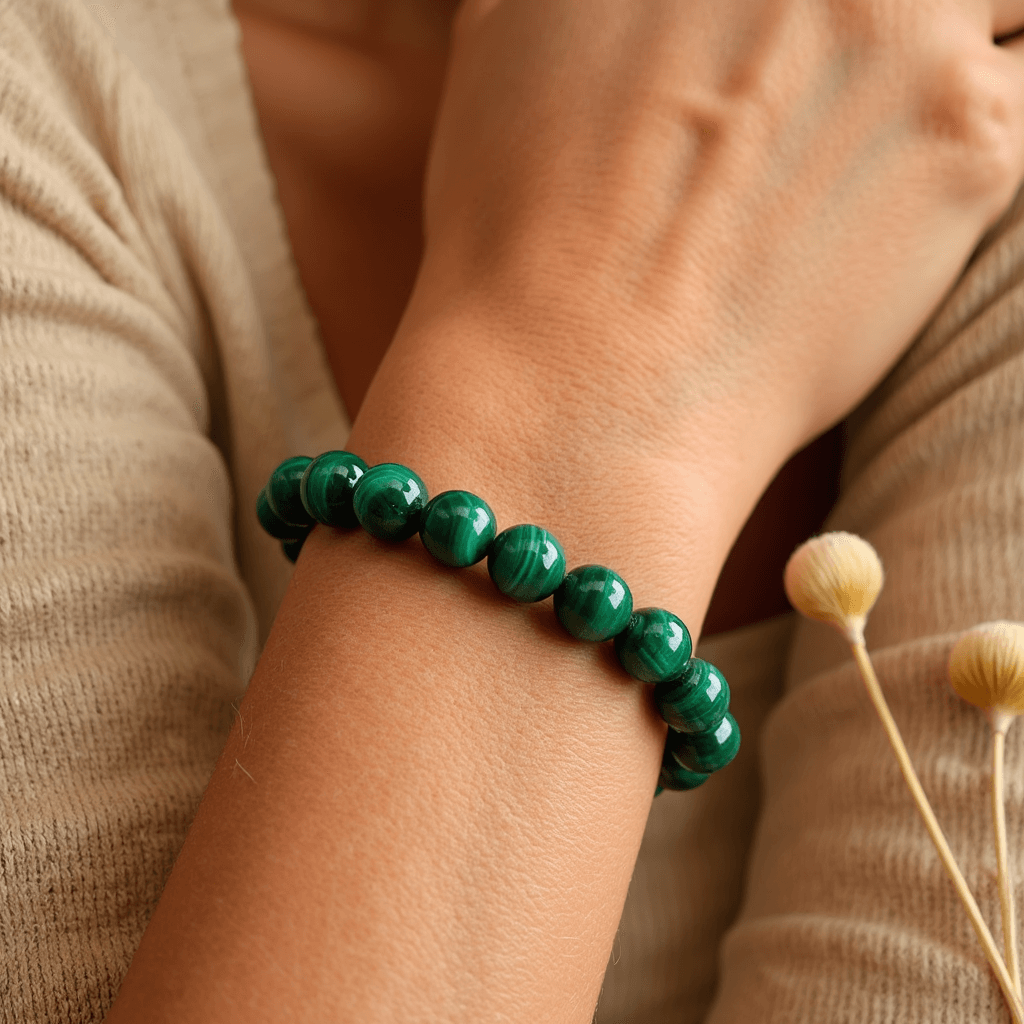“Purification” Bracelet in Genuine Malachite