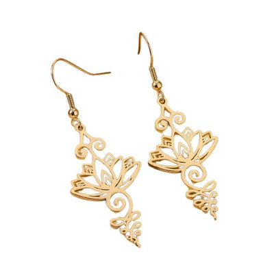 "Lotus Unalome" Earrings