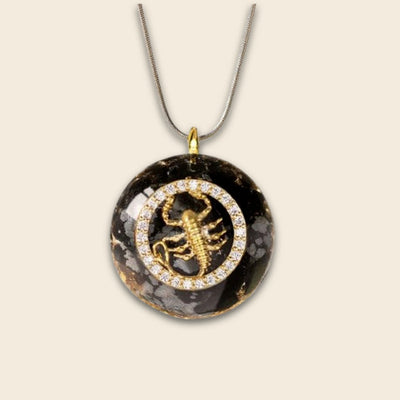 “Zodiac Sign” Orgonite Pendant in Natural Stone