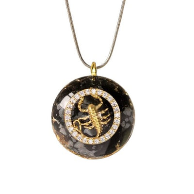 “Zodiac Sign” Orgonite Pendant in Natural Stone