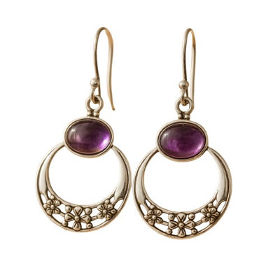 "Feminine Wisdom" "Earrings in Amethyst & Silver