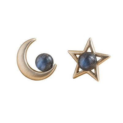 "Luna Star" Labradorite & Silver Earrings