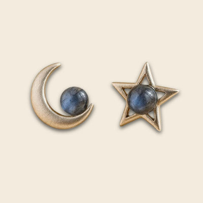 "Luna Star" Labradorite & Silver Earrings