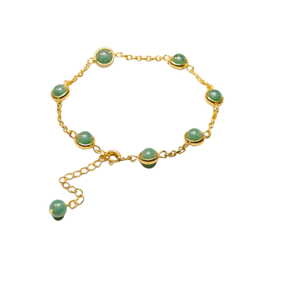 Abundance Glow Green Aventurine Chain Bracelet
