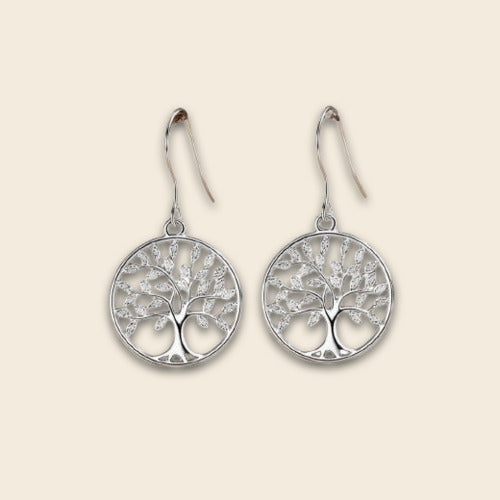 Tree of Life Silver Earrings