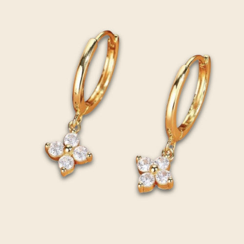 ''Clover of Light" Earrings in Silver or Gold-Plated"