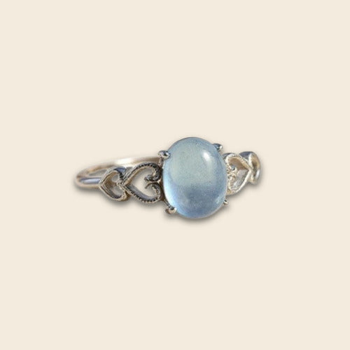 "Sea Crystal" Adjustable Ring in Aquamarine