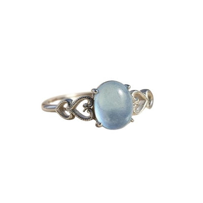 "Sea Crystal" Adjustable Ring in Aquamarine